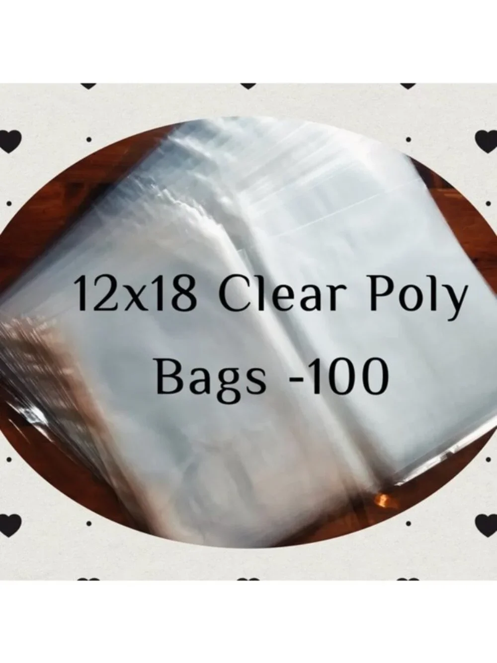 12x18 Clear Poly Bags - 100 Pack 1 mil